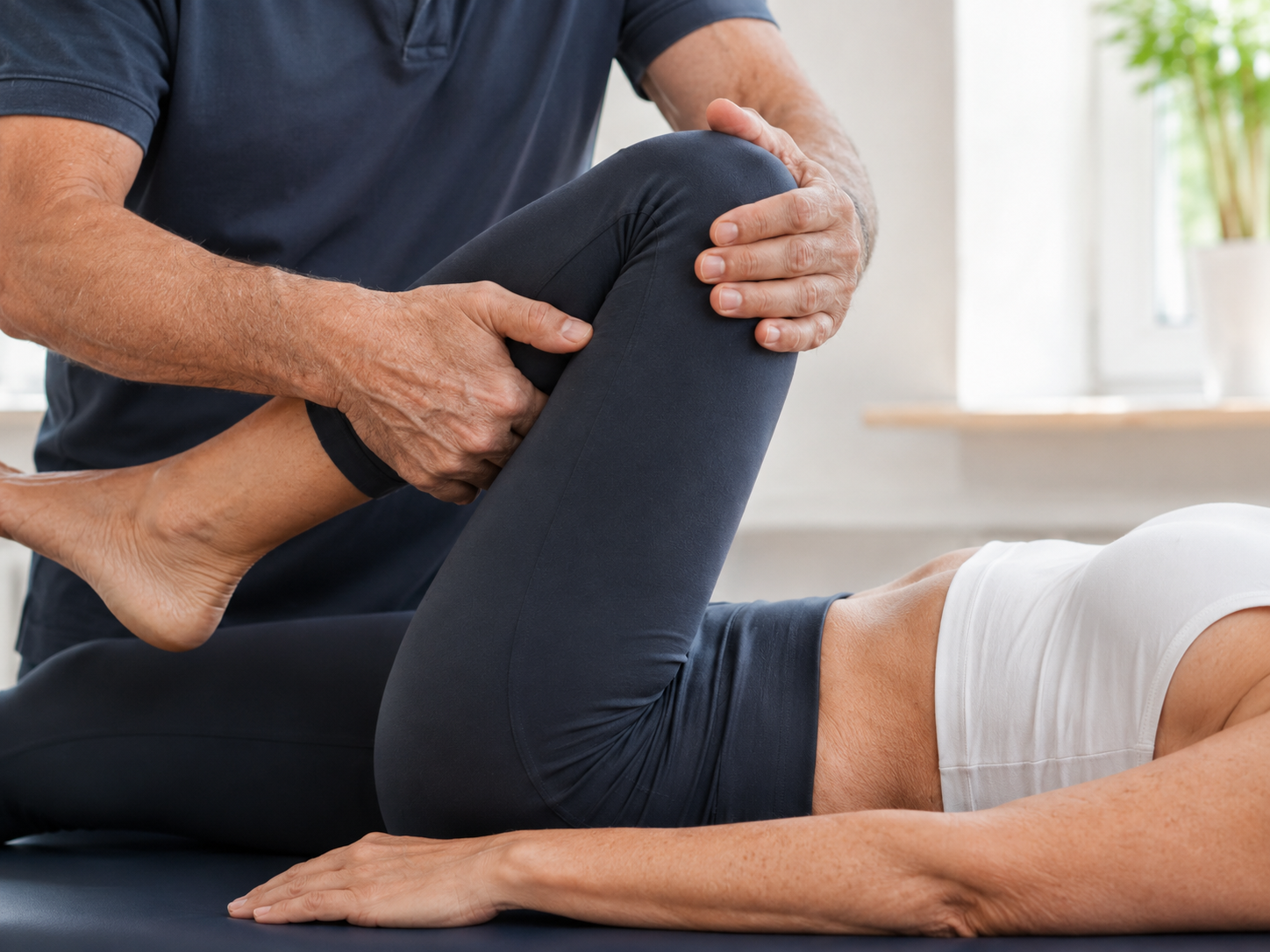Manuelle Lymphdrainage am Bein – Praxis Nastätten